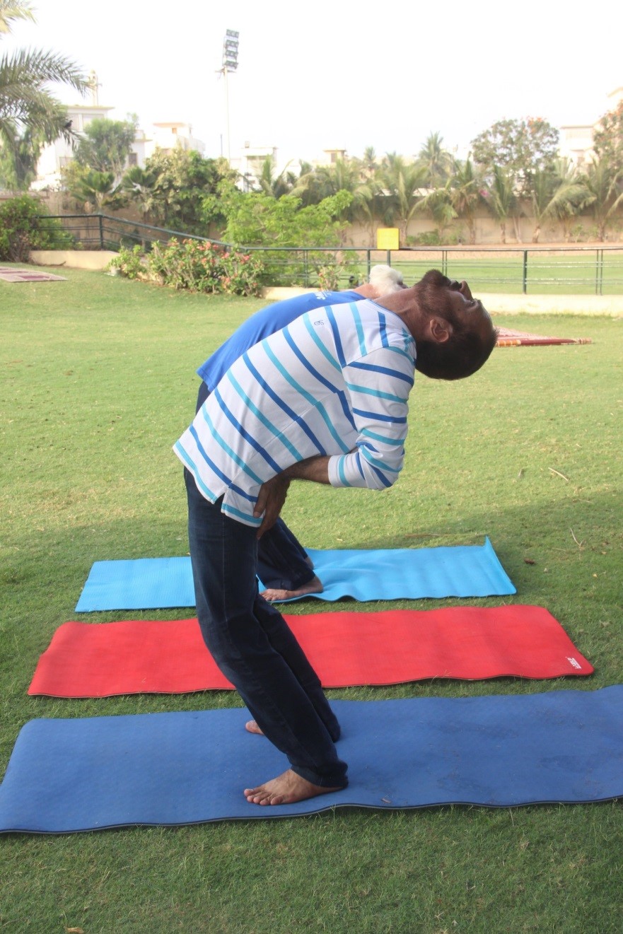 Back Bending Hands on Waist