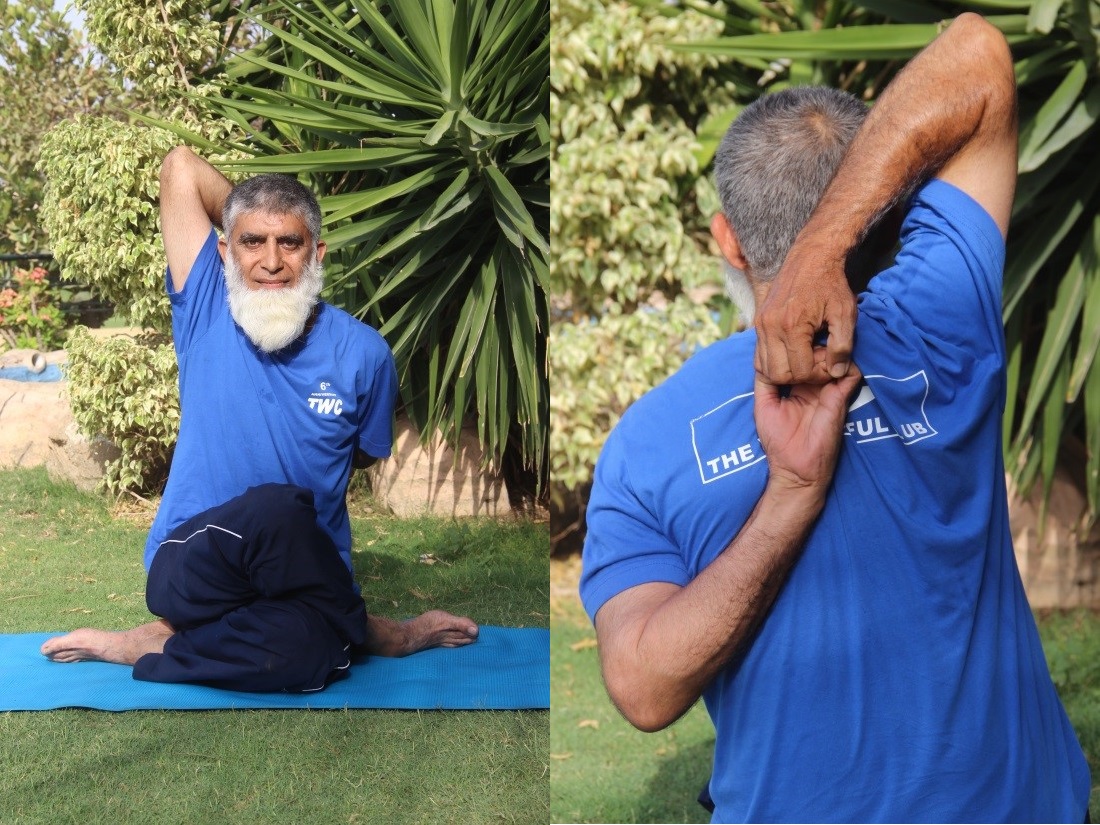 Lifting of Arm with Interlocked Hands