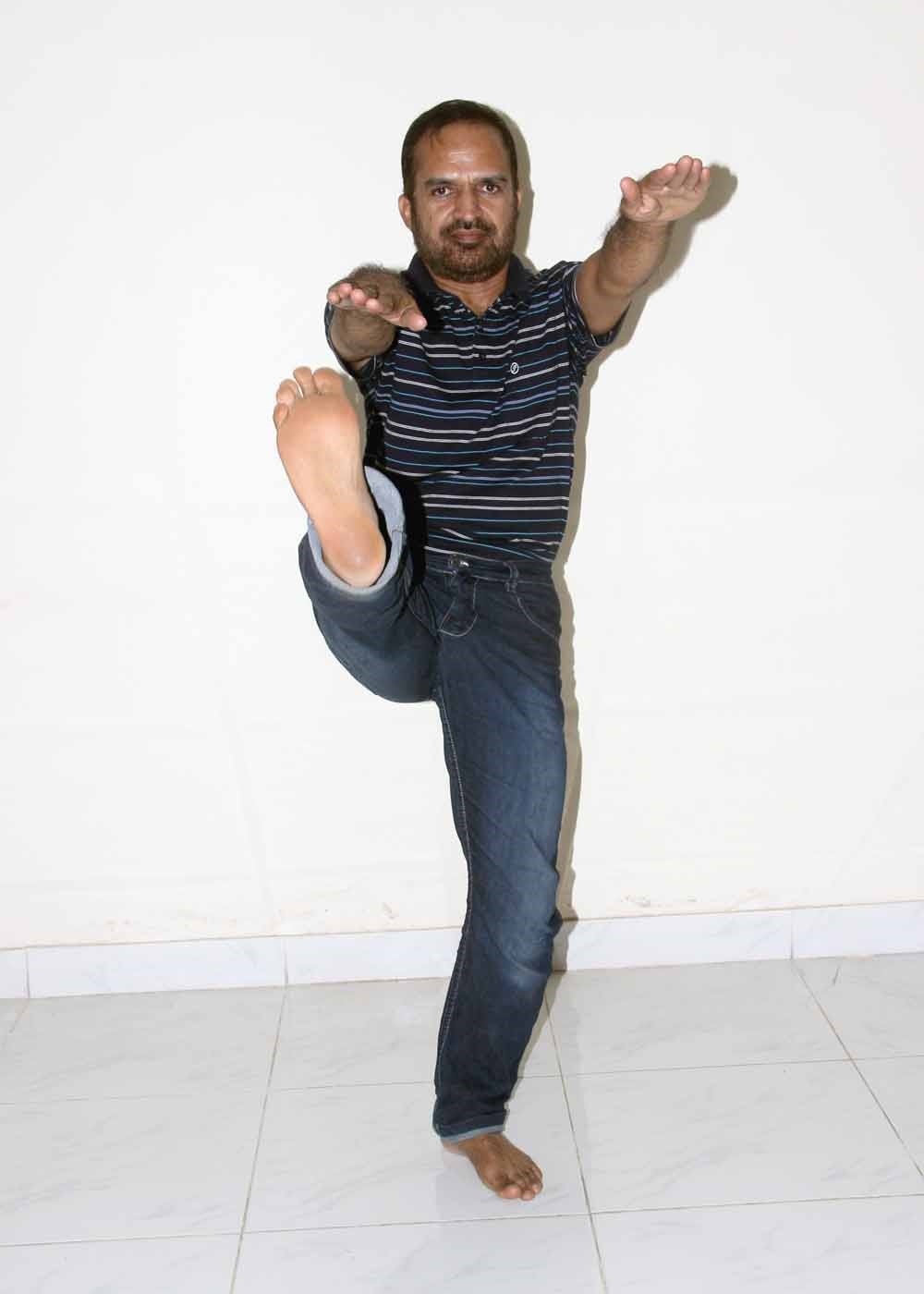 Blowing in Firm Pose